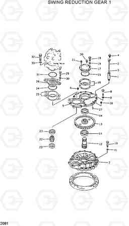 2081 SWING REDUCTION GEAR 1 R420/R450LC, Hyundai