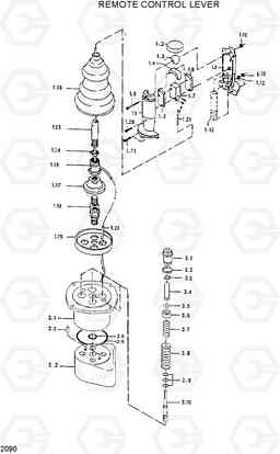 2090 REMOTE CONTROL LEVER R420/R450LC, Hyundai