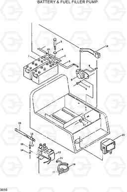 3010 BATTERY & FUEL FILLER PUMP R420/R450LC, Hyundai