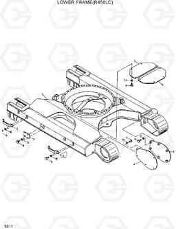 5011 LOWER FRAME(R450LC) R420/R450LC, Hyundai