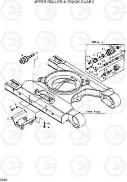 5020 UPPER ROLLER & TRACK GUARD R420/R450LC, Hyundai