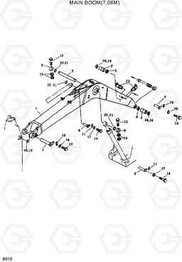 6010 MAIN BOOM(7.06M) R420/R450LC, Hyundai