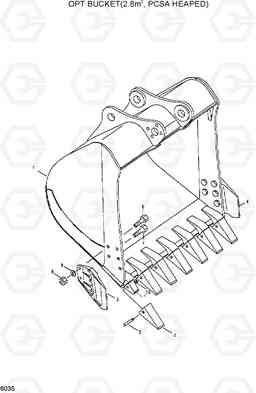 6035 OPT BUCKET(2.8㎥, PCSA HEAPED) R420/R450LC, Hyundai