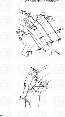 6041 ATT GREASE LUB SYSTEM 2 R420/R450LC, Hyundai