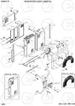 1060 RADIATOR ASSY (-#0019) R430LC-9, Hyundai