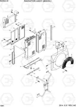 1061 RADIATOR ASSY (#0020-) R430LC-9, Hyundai