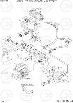 3100 UPPER HYD PIPING(BASE, MCV TYPE 1) R430LC-9, Hyundai