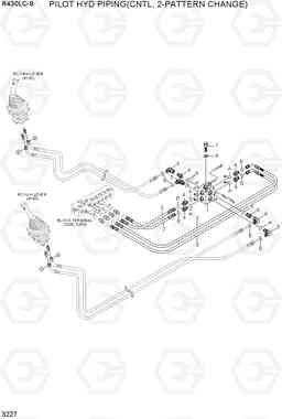 3227 PILOT HYD PIPING(CNTL, 2-PATTERN CHANGE) R430LC-9, Hyundai