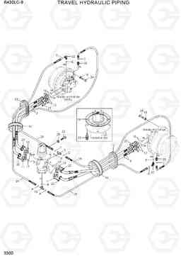 3300 TRAVEL HYDRAULIC PIPING R430LC-9, Hyundai