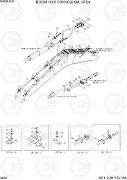 3400 BOOM HYDDRAULIC PIPING(6.5M, STD) R430LC-9, Hyundai