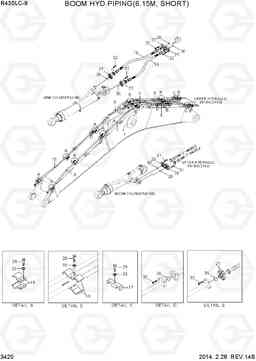 3420 BOOM HYD PIPING(6.15M, SHORT) R430LC-9, Hyundai