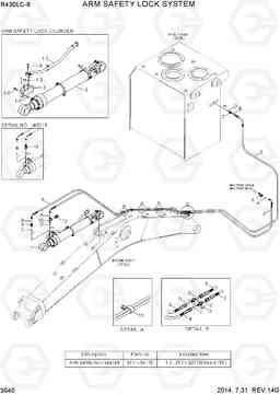 3540 ARM SAFETY LOCK SYSTEM R430LC-9, Hyundai