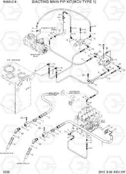 3720 S/ACTING MAIN PIP KIT(MCV TYPE 1) R430LC-9, Hyundai