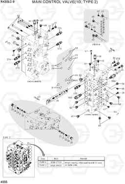 4055 MAIN CONTROL VALVE(1/3, TYPE 2) R430LC-9, Hyundai