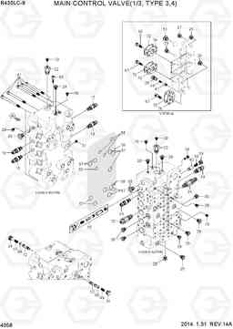 4058 MAIN CONTROL VALVE(1/3, TYPE 3,4) R430LC-9, Hyundai