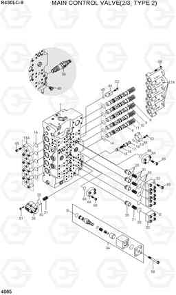 4065 MAIN CONTROL VALVE(2/3, TYPE 2) R430LC-9, Hyundai