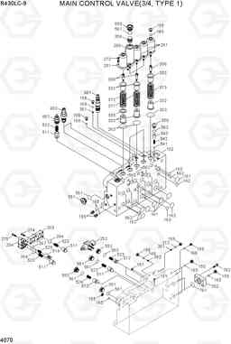 4070 MAIN CONTROL VALVE(3/4, TYPE 1) R430LC-9, Hyundai