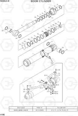 4180 BOOM CYLINDER R430LC-9, Hyundai