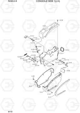 6110 CONSOLE BOX 1(LH) R430LC-9, Hyundai