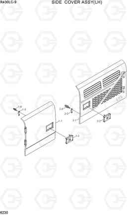 6230 SIDE COVER ASSY(LH) R430LC-9, Hyundai