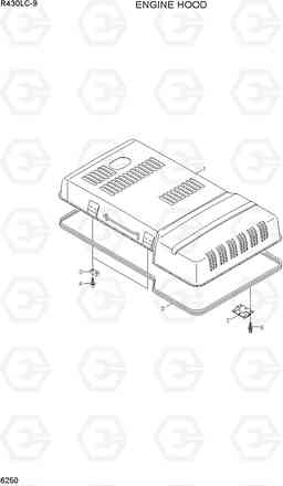 6250 ENGINE HOOD R430LC-9, Hyundai