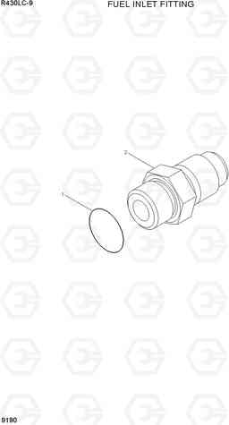 9190 FUEL INLET FITTING R430LC-9, Hyundai