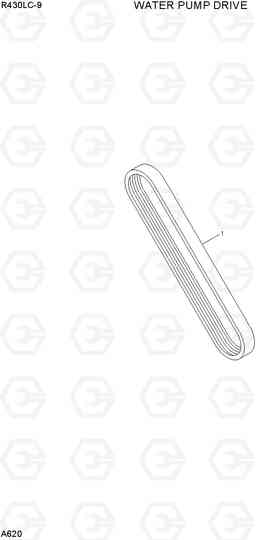 A620 WATER PUMP DRIVE R430LC-9, Hyundai
