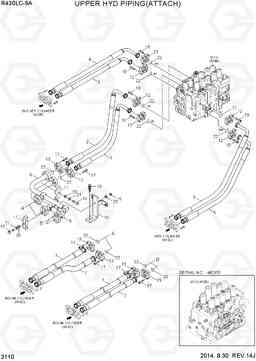 3110 UPPER HYD PIPING(ATTACH) R430LC-9A, Hyundai