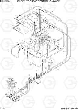 3220 PILOT HYD PIPING(CONTROL 3, -#0009) R430LC-9A, Hyundai