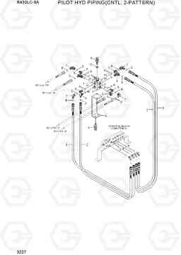 3227 PILOT HYD PIPING(CNTL, 2-PATTERN) R430LC-9A, Hyundai