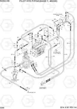 3230 PILOT HYD PIPING(BASE 1, -#0009) R430LC-9A, Hyundai