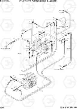 3240 PILOT HYD PIPING(BASE 2, -#0009) R430LC-9A, Hyundai