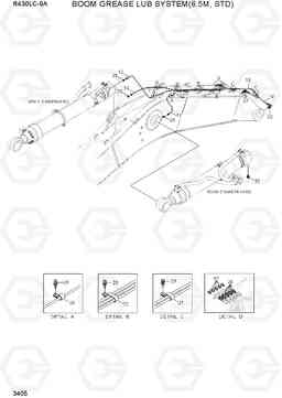 3405 BOOM GREASE LUB SYSTEM(6.5M, STD) R430LC-9A, Hyundai