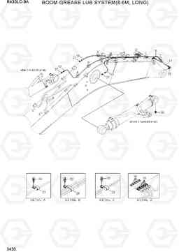 3435 BOOM GREASE LUB SYSTEM(8.6M, LONG) R430LC-9A, Hyundai