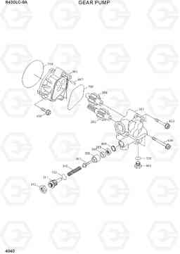 4040 GEAR PUMP R430LC-9A, Hyundai