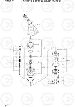 4155 REMOTE CONTROL LEVER (TYPE 2) R430LC-9A, Hyundai