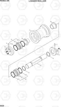 5020 LOWER ROLLER R430LC-9A, Hyundai