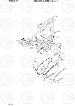 6110 CONSOLE BOX(1/2, LH) R430LC-9A, Hyundai