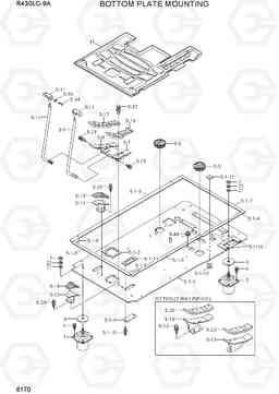 6170 BOTTOM PLATE MOUNTING R430LC-9A, Hyundai