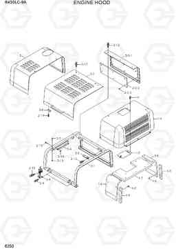6250 ENGINE HOOD R430LC-9A, Hyundai