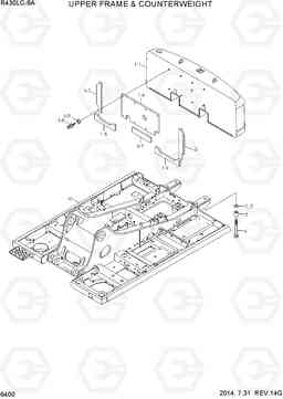 6400 UPPER FRAME & COUNTERWEIGHT R430LC-9A, Hyundai