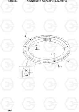 6420 SWING RING GREASE LUB SYSTEM R430LC-9A, Hyundai