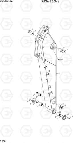 7200 ARM(3.20M) R430LC-9A, Hyundai