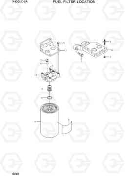 9240 FUEL FILTER LOCATION R430LC-9A, Hyundai