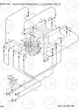 3225 PILOT HYD PIPING(CNTL 3, CLUSTER TYPE 2) R430LC-9SH, Hyundai