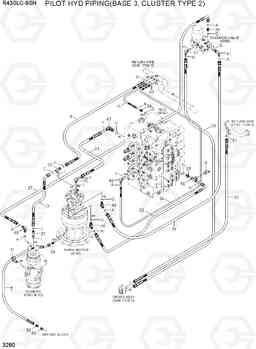 3280 PILOT HYD PIPING(BASE 3, CLUSTER TYPE 2) R430LC-9SH, Hyundai