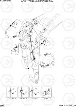 3510 ARM HYDRAULIC PIPING(2.6M) R430LC-9SH, Hyundai