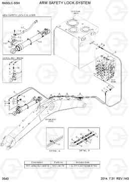 3540 ARM SAFETY LOCK SYSTEM R430LC-9SH, Hyundai