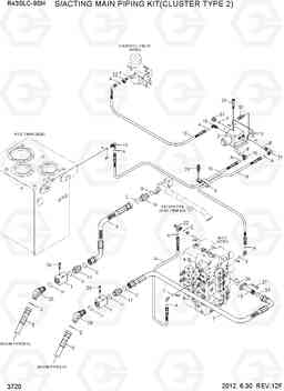 3720 S/ACTING MAIN PIPING KIT(CLUSTER TYPE 2) R430LC-9SH, Hyundai