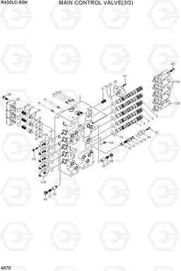 4070 MAIN CONTROL VALVE(3/3, TYPE 1) R430LC-9SH, Hyundai